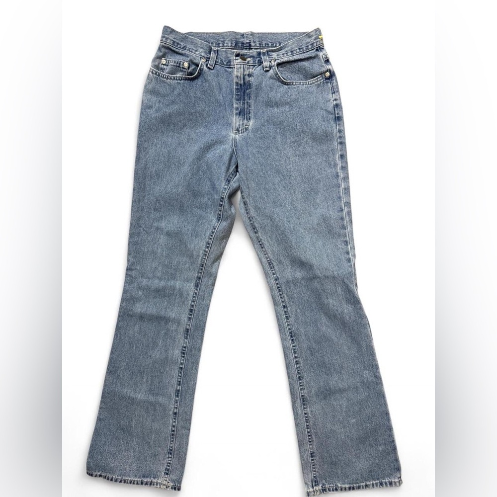 Lee High Rise Straight Leg Jeans Size 11 Long Medium Wash Denim